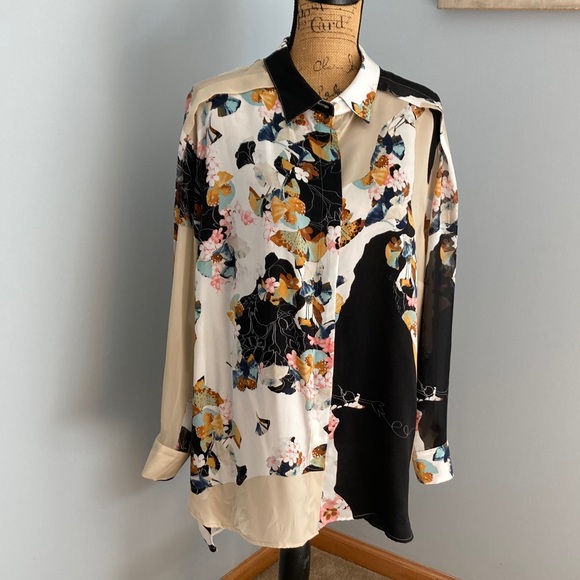3.1 Phillip Lim for Target Tops - 3.1 Phillip Lim for Target Colorful Floral Blouse Women Size 2X